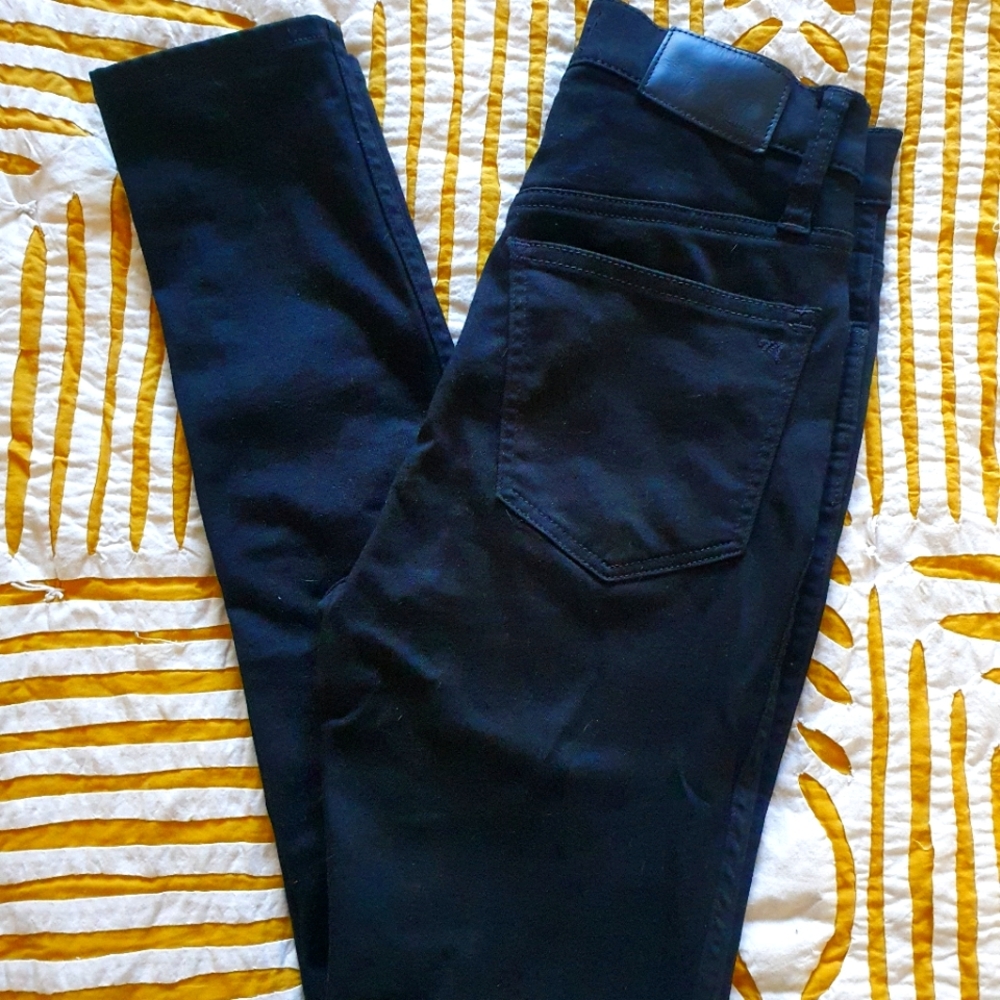 Madewell 10" high rise skinny jeans black 24